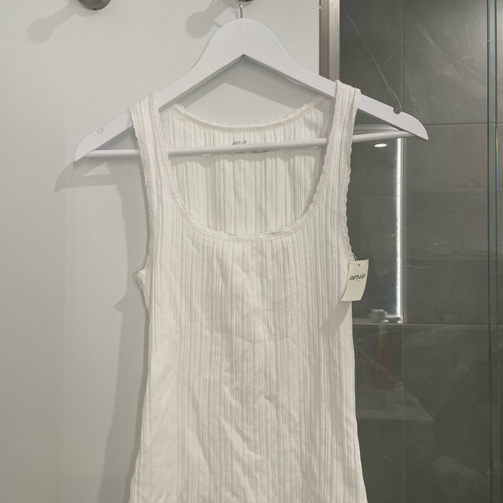 Aerie Laced Pointelle Tank Top XS